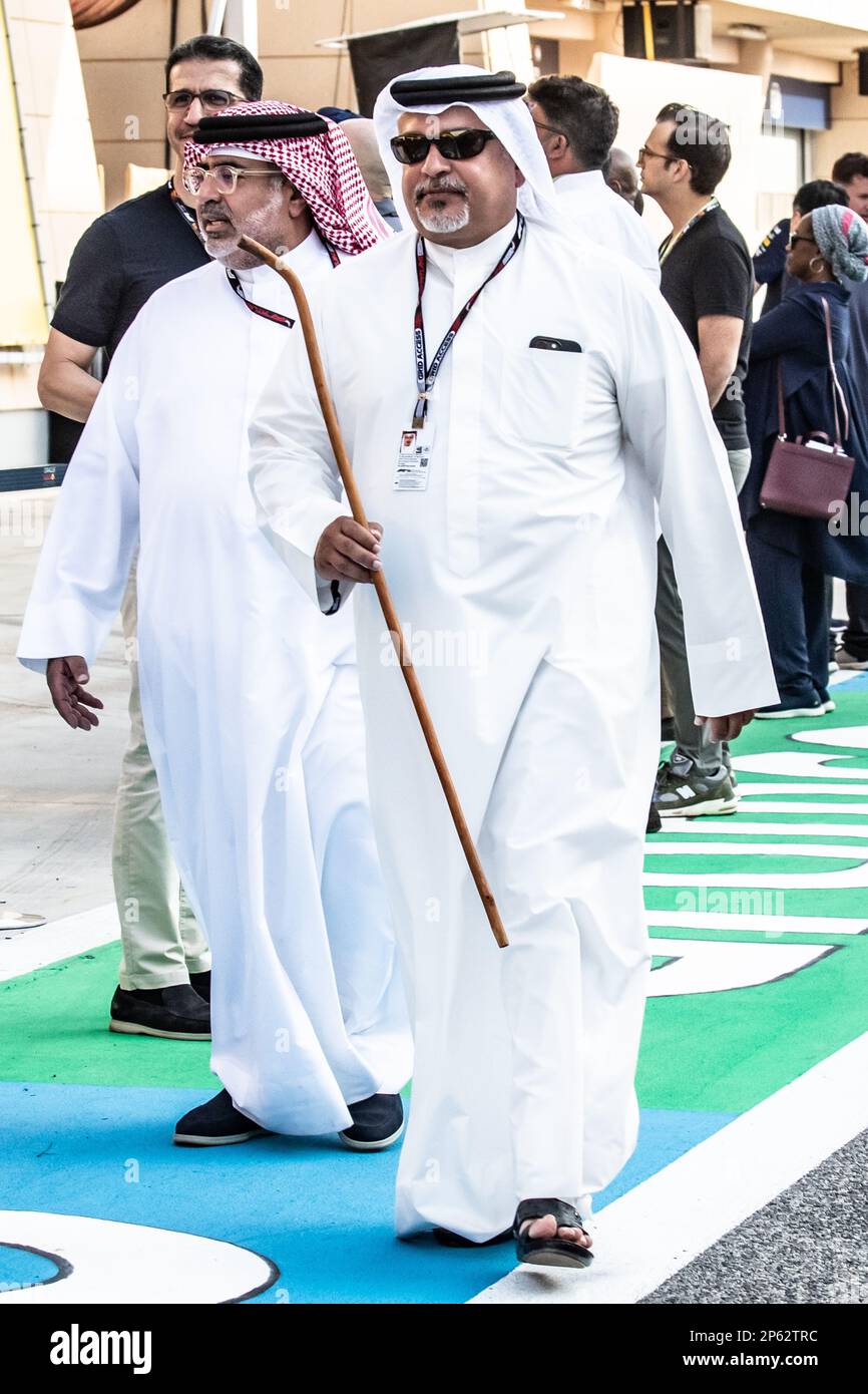 Sakhir, Bahrain. , . Weltmeisterschaft F1 2023. Bahrain GP. Prinz Salman bin Hamad Al Khalifa Kronprinz des Königreichs Bahrain.MANAMA, BAHRAIN, Sakhir Circuit, 5. März 2023: S.K.H. Prinz Salman bin Hamad Al Khalifa Kronprinz des Königreichs Bahrain während des Formel-1-Grand Prix von Bahrain auf der Bahrain International Circuit in der Nähe von Manama in der Stadt Sakhir am 05. März. 2023. Formel 1 - F1 Motorsport, gebührenpflichtiges Bild, Foto und Copyright © Cristiano BARNI/ ATP images (BARNI Cristiano /ATP/SPP) Kredit: SPP Sport Press Photo. Alamy Live News Stockfoto