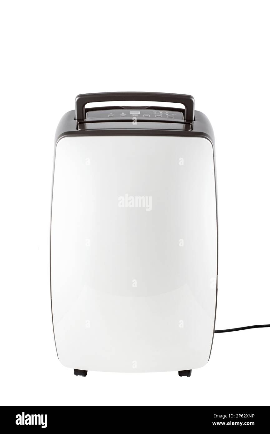Tragbare Klimaanlage oder mobiler Entfeuchter isoliert auf weißem Hintergrund Stockfoto