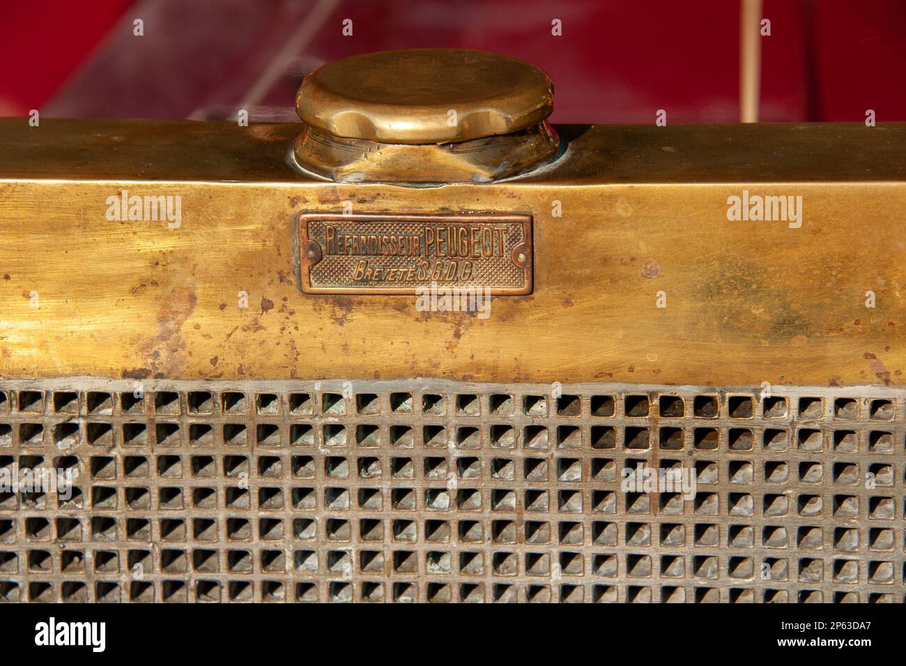 Vintage Refroidisseur Peugeot Stockfoto