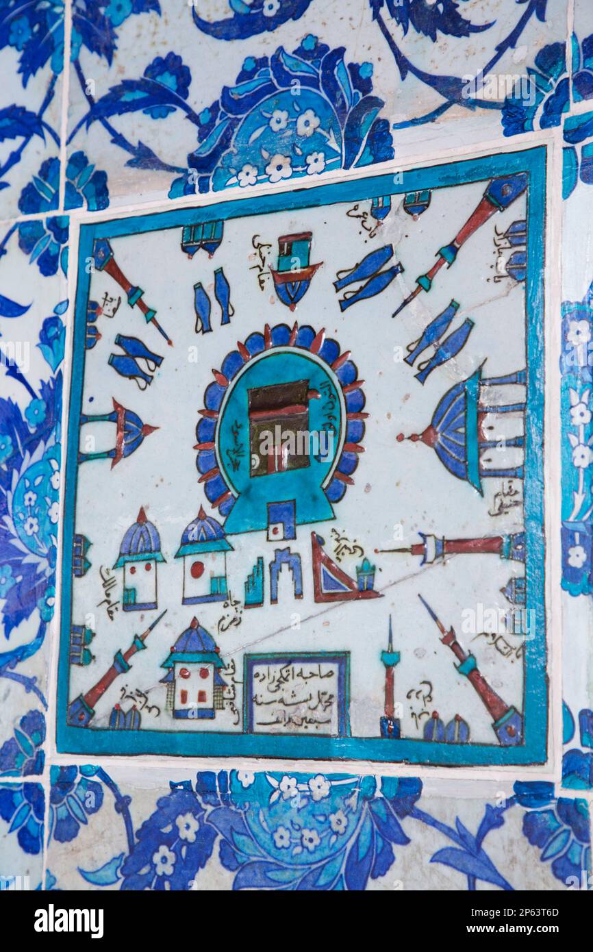 Fliesen, Außenansicht, Rustem Pasa Moschee, Istanbul, Türkei Stockfoto
