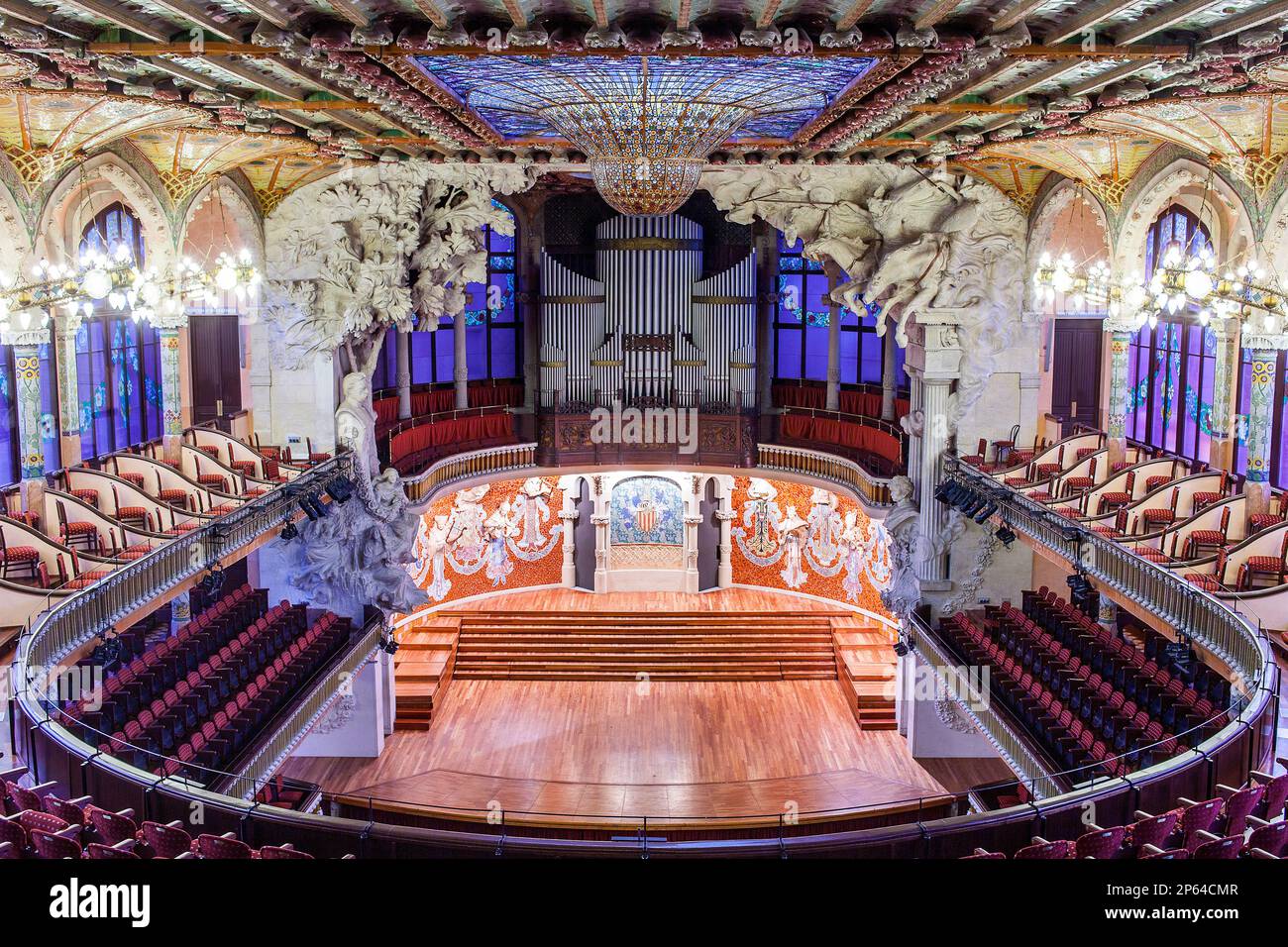 Palau De La Musica Catalana, von Lluis Domenech ich Montaner, Barcelona, Spanien Stockfoto