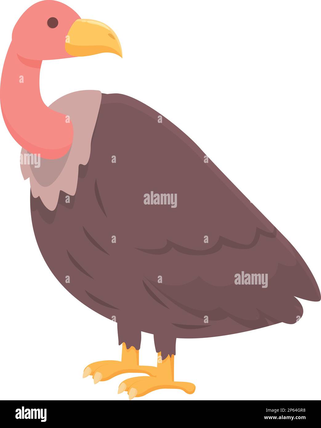 Natürlicher Geier-Symbol-Cartoon-Vektor. Tiervogel. Baumgriffin Stock Vektor