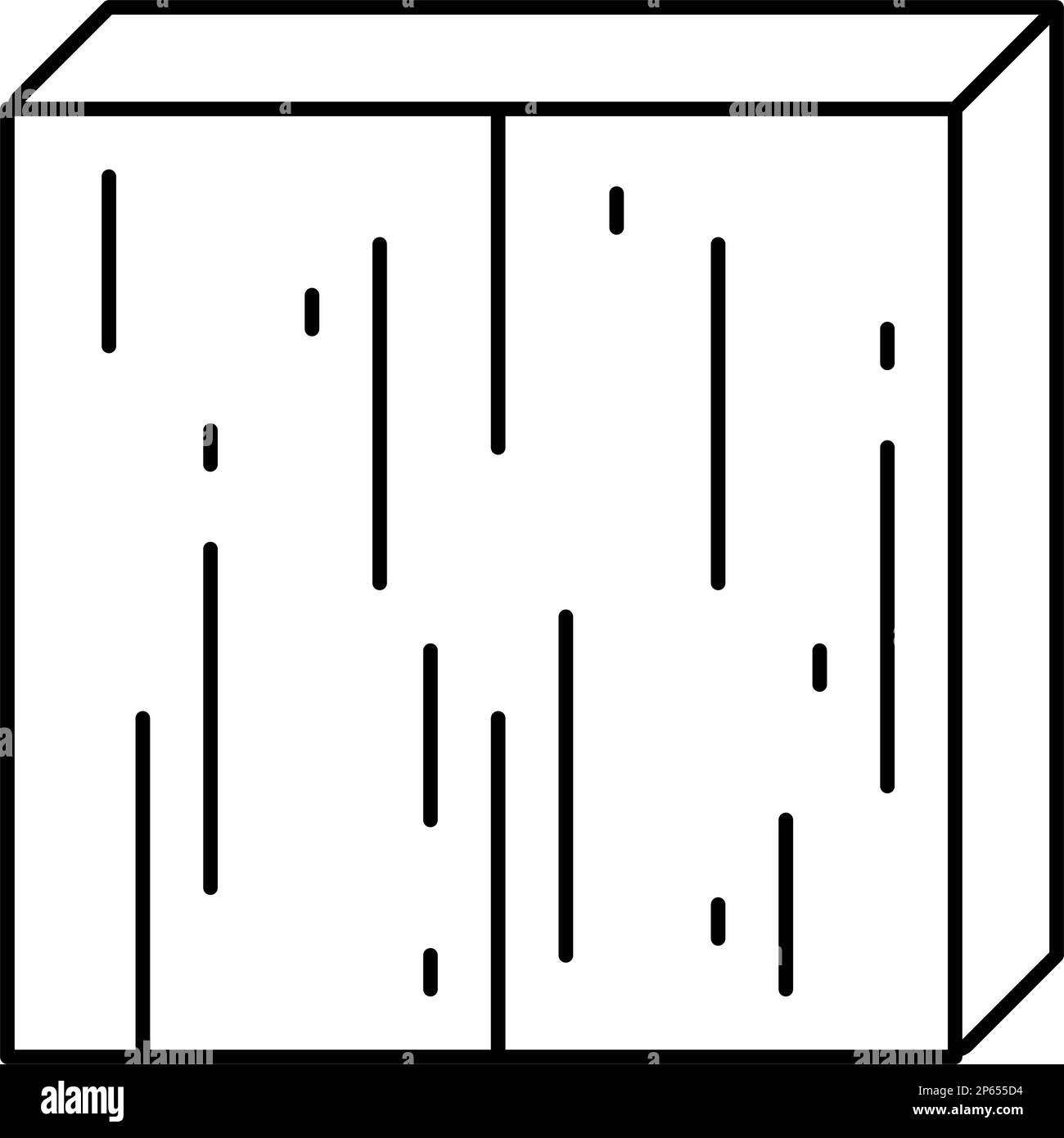 Vektordarstellung des Symbols für Kupferlinien aus Messing Stock Vektor