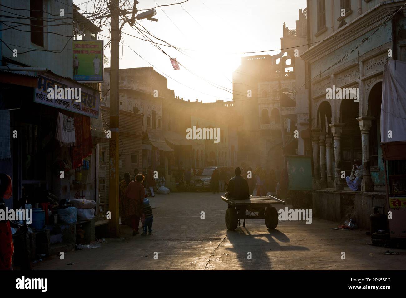 Indien, Rajasthan, Mandawa, Alltag in der Stadt Stockfoto