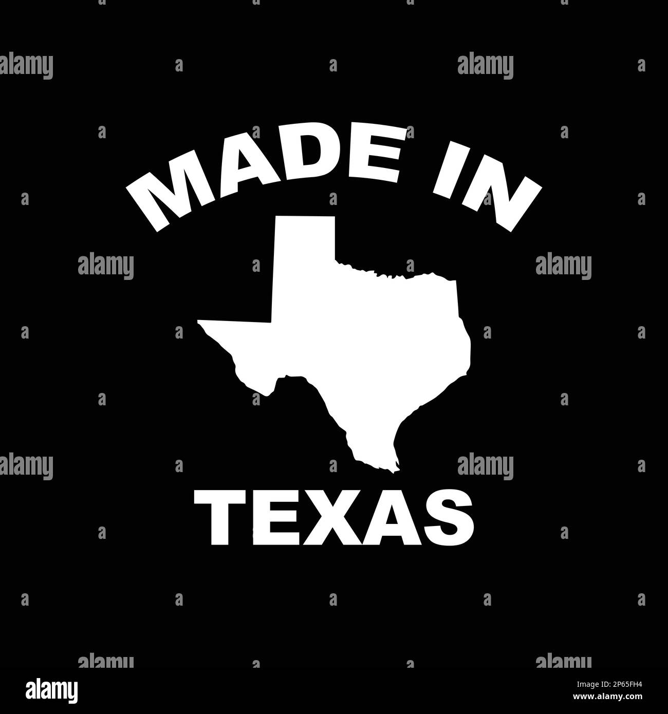 Made in Texas mit Karte von Texas. Stock Vektor