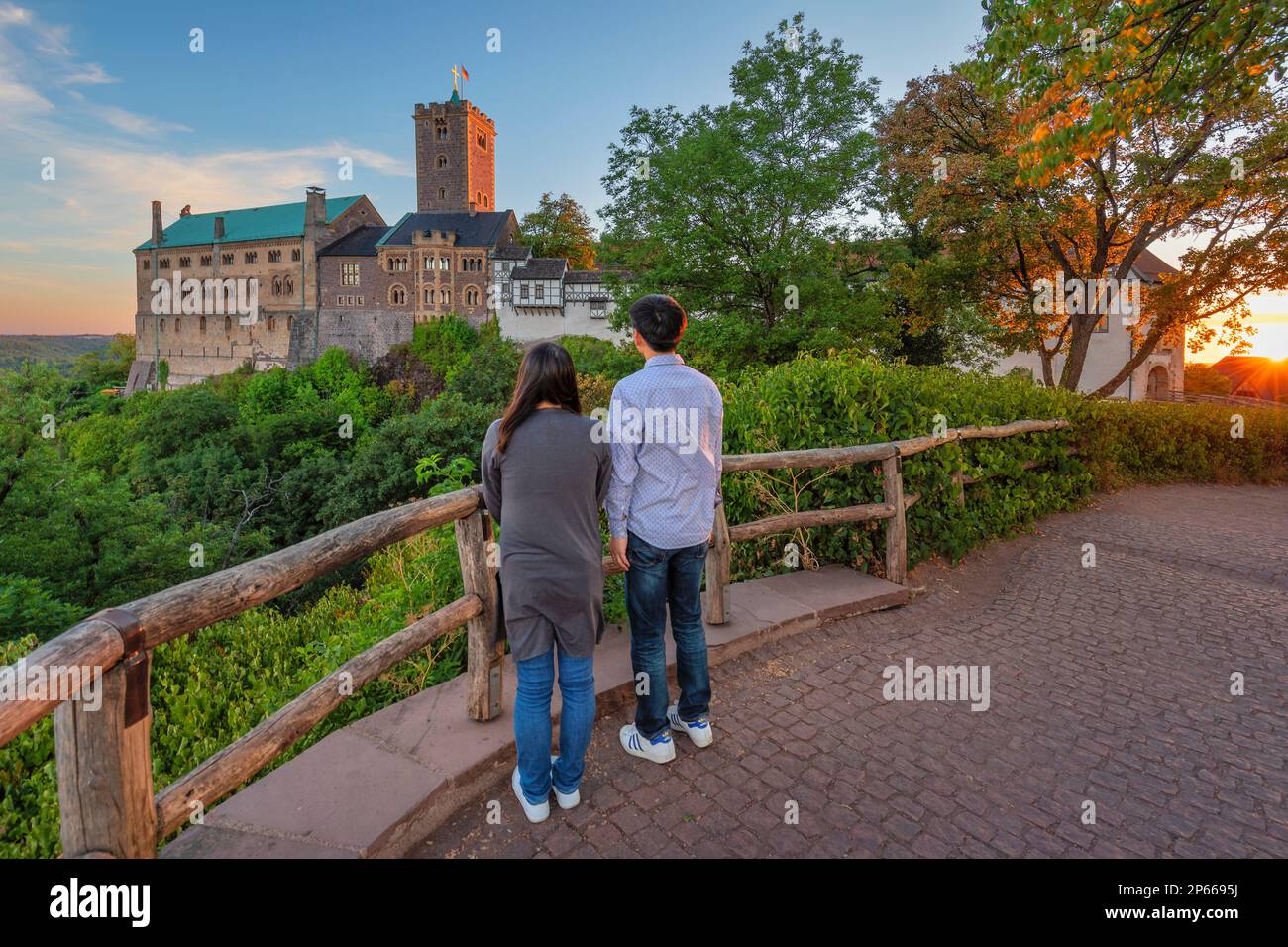 Wartburg bei Eisenach, Thüringer Wald, Thüringen, Deutschland, Europa Stockfoto