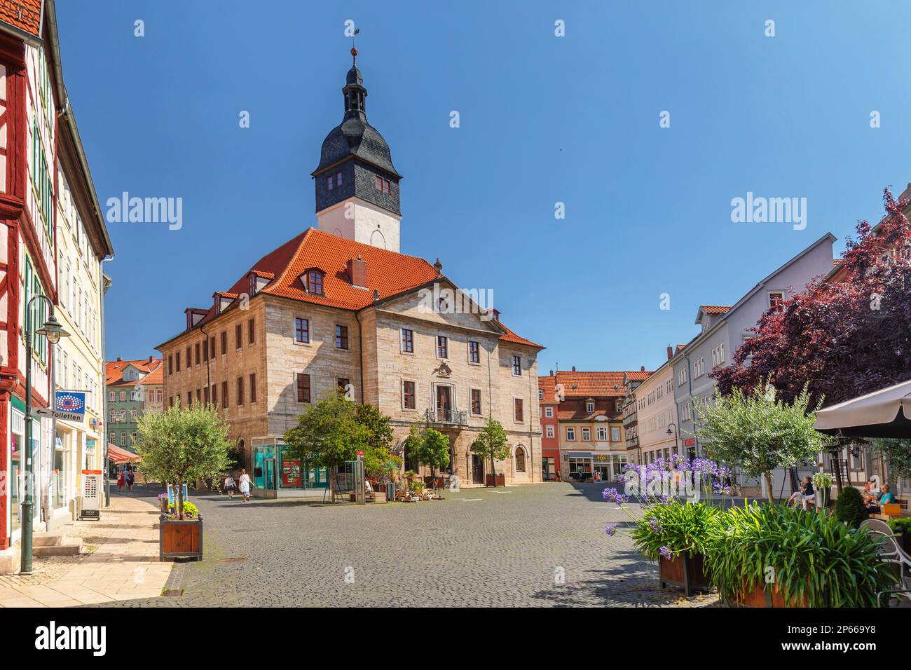 Rathaus, Bad Langensalza, Thüringen, Thüringer Becken, Deutschland, Europa Stockfoto