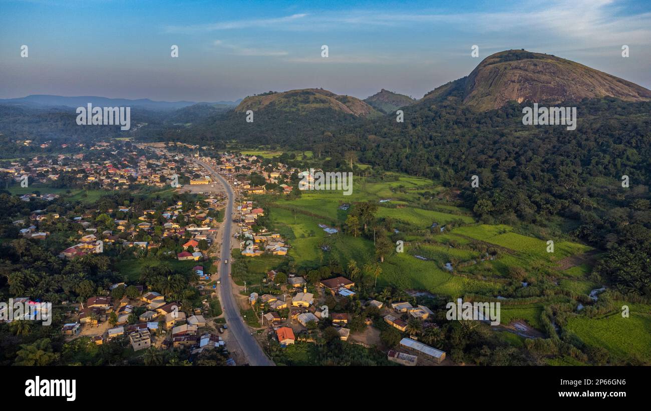 Die Granitberge in Zentralguinea, Westafrika, Afrika Stockfoto