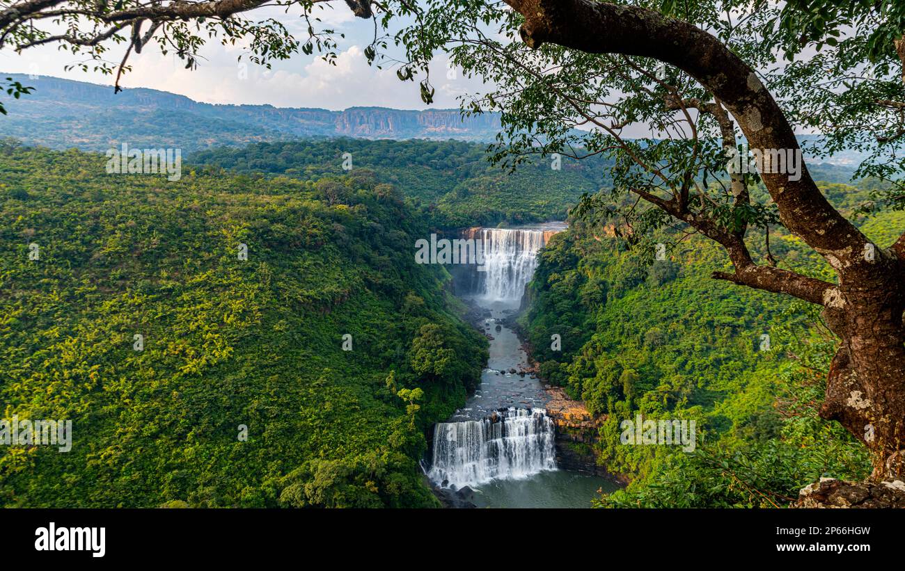 Kambadaga Wasserfälle, Fouta Djallon, Guinea Conakry, Westafrika, Afrika Stockfoto