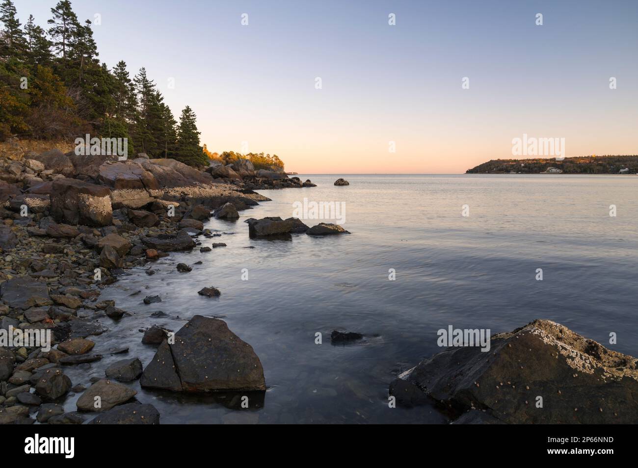 Point Pleasant Park bei Sonnenuntergang im Herbst, Halifax, Nova Scotia, Kanada, Nordamerika Stockfoto