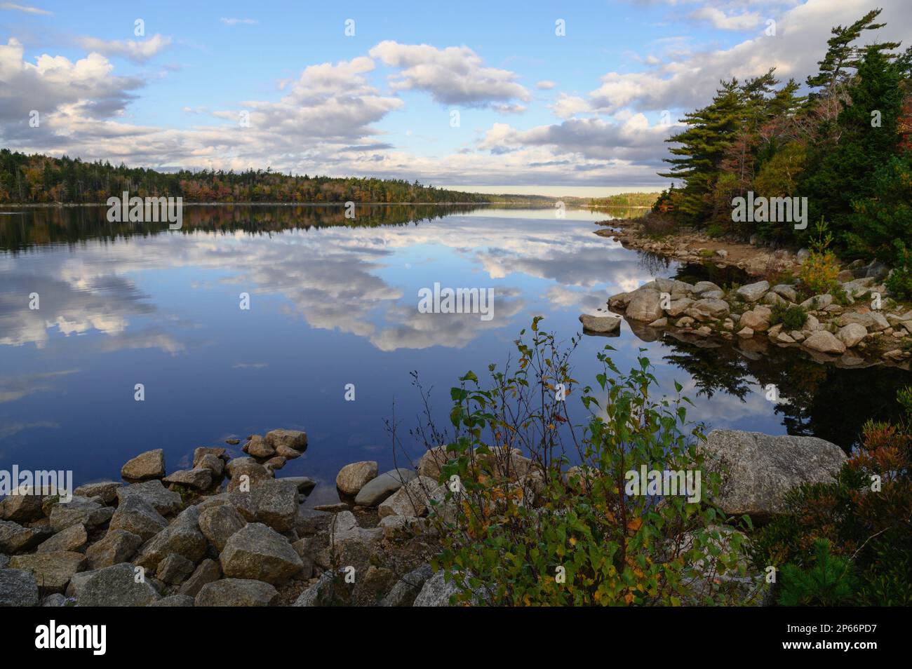 Long Lake Provincial Park im Herbst, Nova Scotia, Kanada, Nordamerika Stockfoto