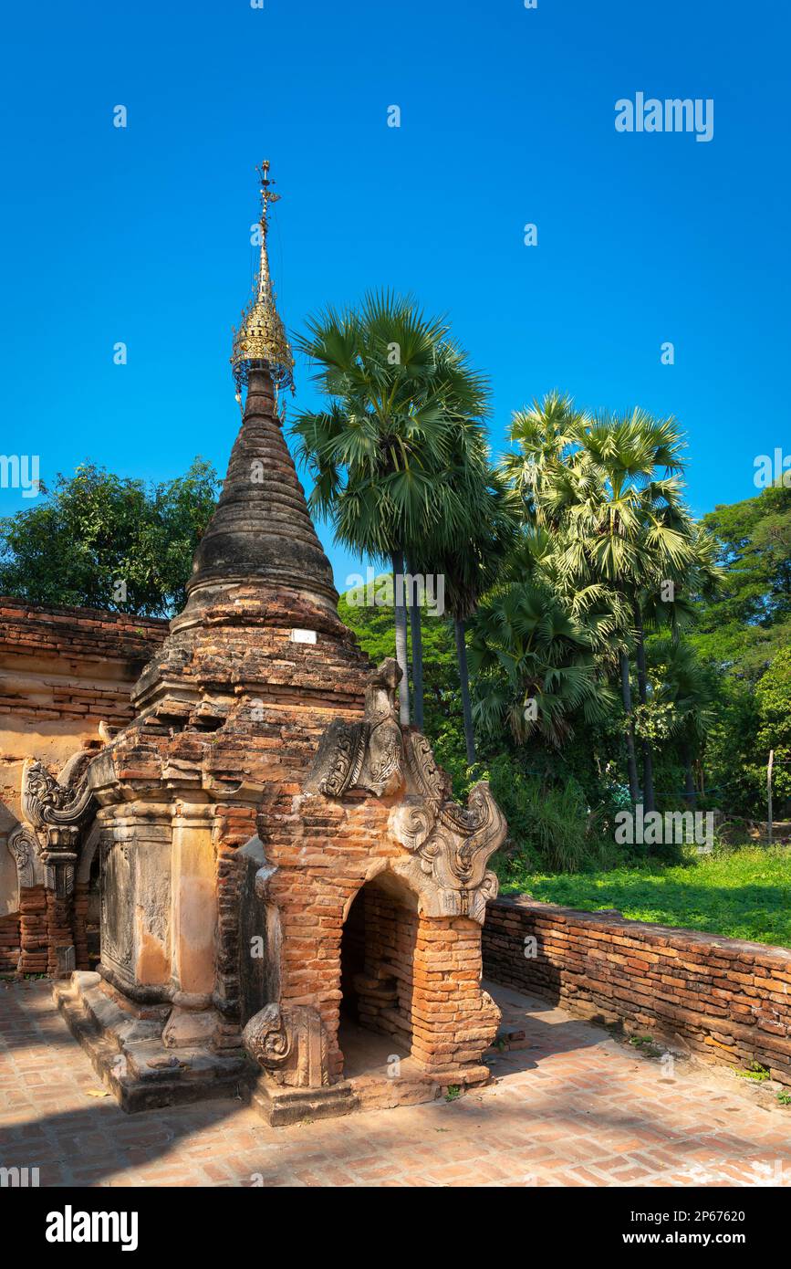 Yadana Hsemee Pagoda Complex, Inwa (Ava), Myanmar (Birma), Asien Stockfoto