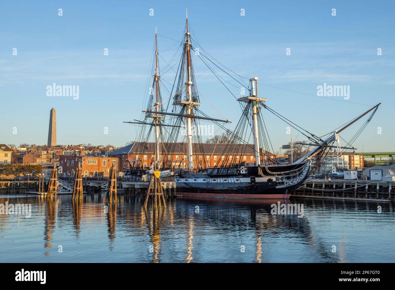 USS Constitution in Charlestown Navy Shipyard, Boston, Massachusetts, New England, Vereinigte Staaten von Amerika, Nordamerika Stockfoto