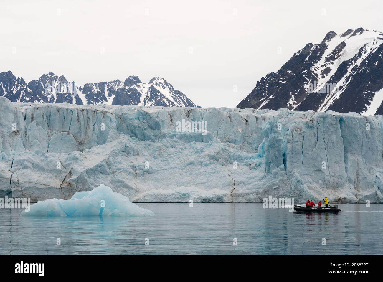 Lillyhookbreen-Gletscher, Spitsbergen, Svalbard-Inseln, Arktis, Norwegen, Europa Stockfoto