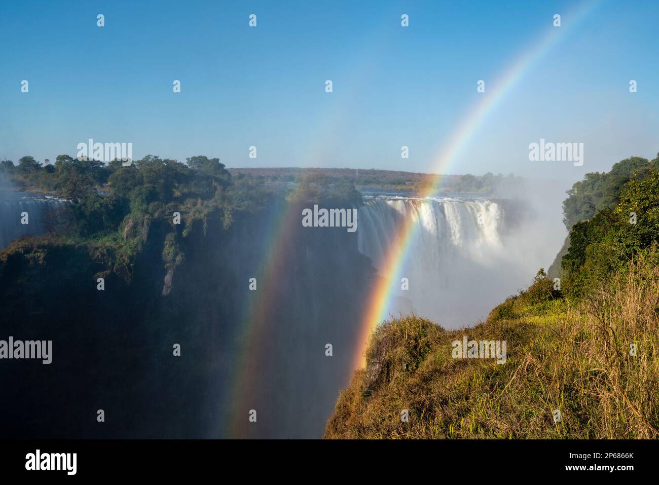 Victoria Falls, Victoria Falls National Park, UNESCO-Weltkulturerbe, Sambia, Afrika Stockfoto