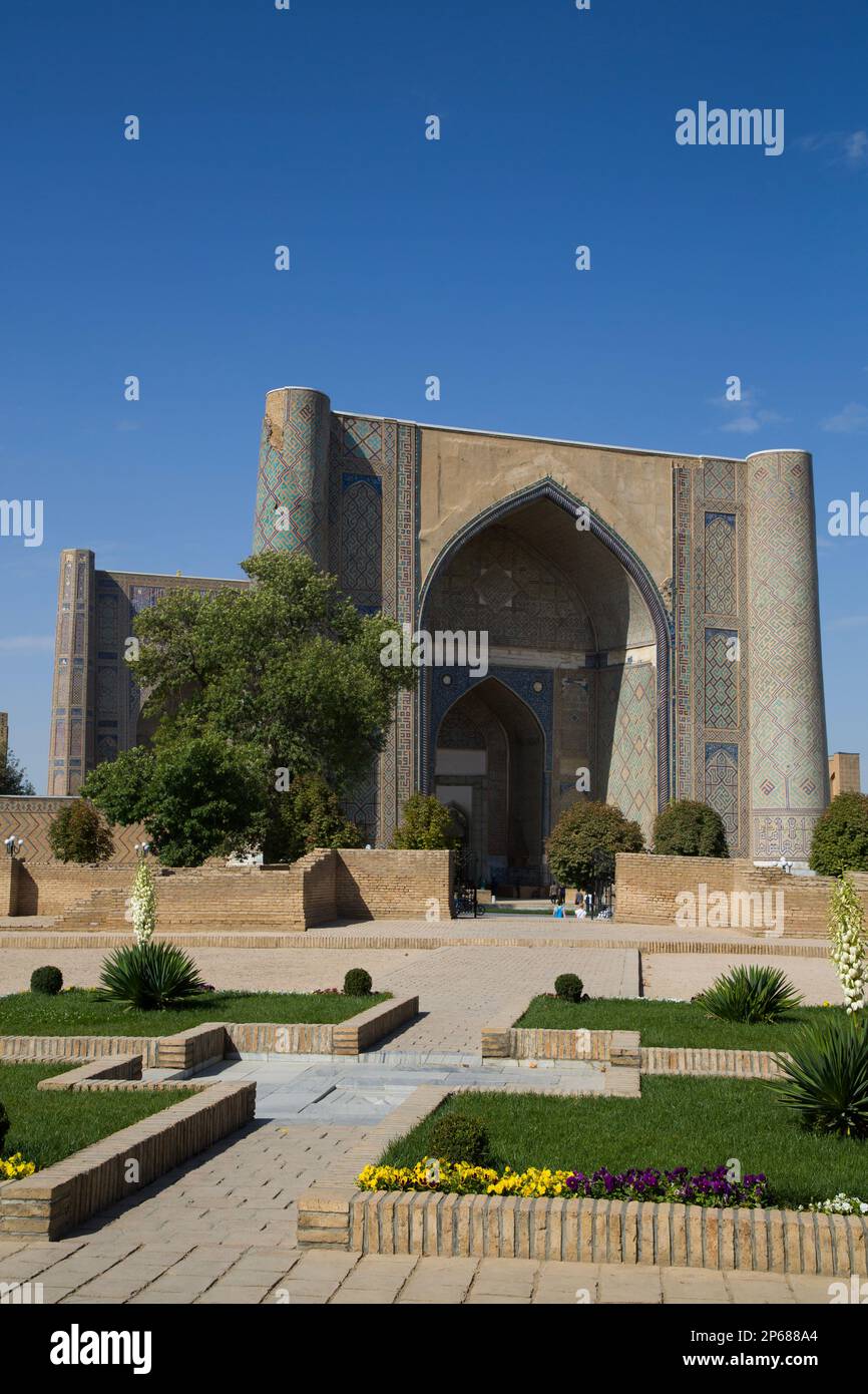 Bibi Khanym Moschee, erbaut 1399-1405, UNESCO-Weltkulturerbe, Samarkand, Usbekistan, Zentralasien, Asien Stockfoto