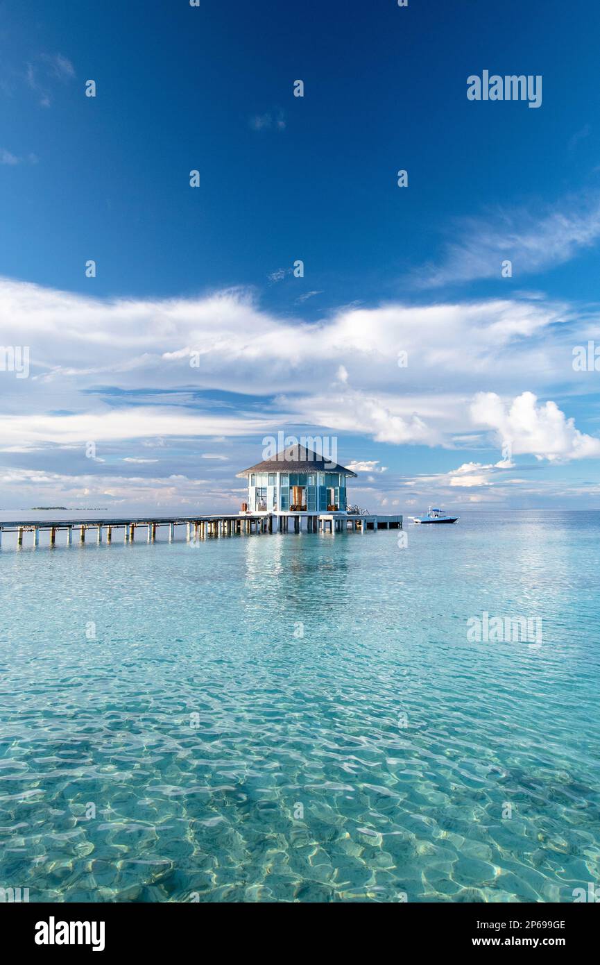 Luxusresort, die Malediven Stockfoto