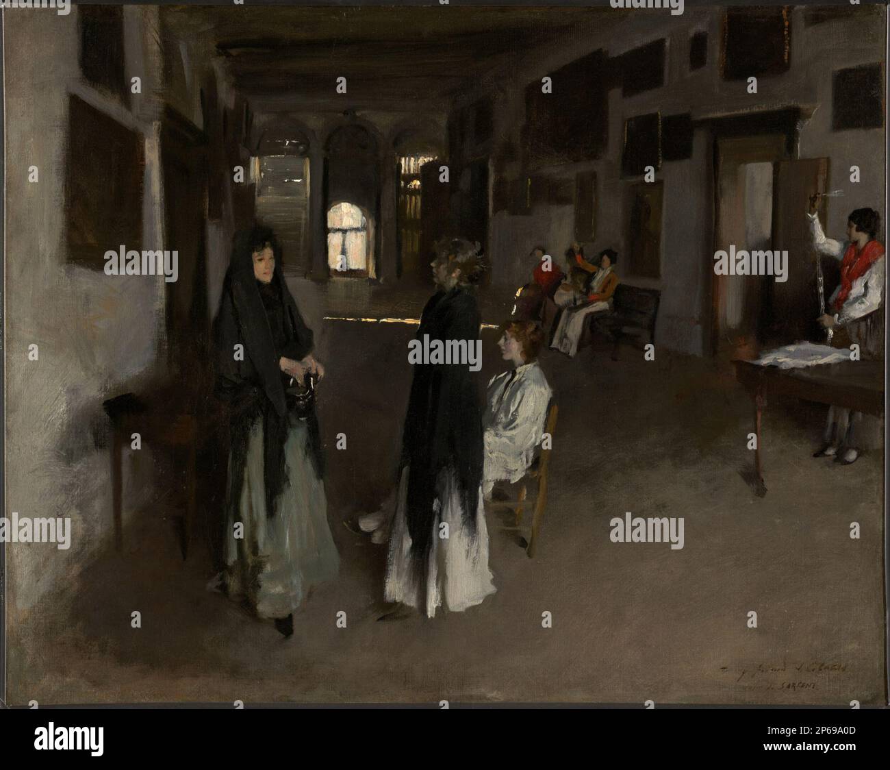 John Singer Sargent, A Venetian Interior, ca. 1880–82, Öl auf Leinwand. Stockfoto