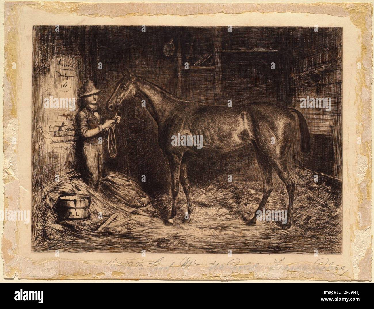 Thomas Percy, Iroquois, c. 1881, Ätzen und Trocknen. Stockfoto