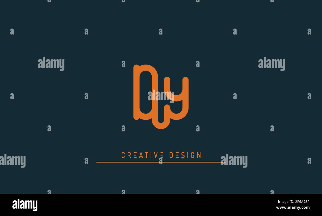 Buchstaben Buchstaben Initialen Monogramm Logo DY , YD Stock Vektor