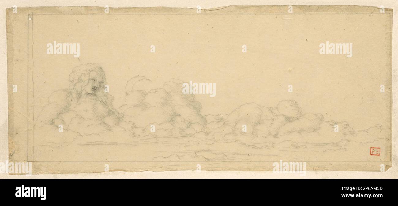 Charles Meryon, Anthropomorphic Cloud Studies (zweite Version), 1831–1868, Bleistift auf Tracing-Papier. Stockfoto
