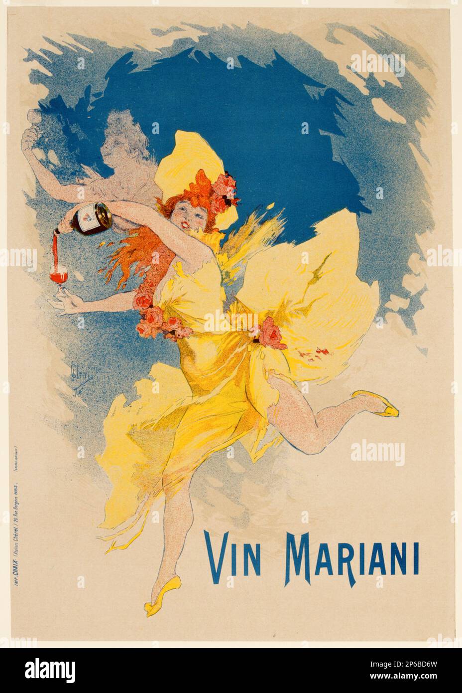 Jules Chéret, Vin Mariani, 1894-5, Farblithograph auf Papier. Stockfoto