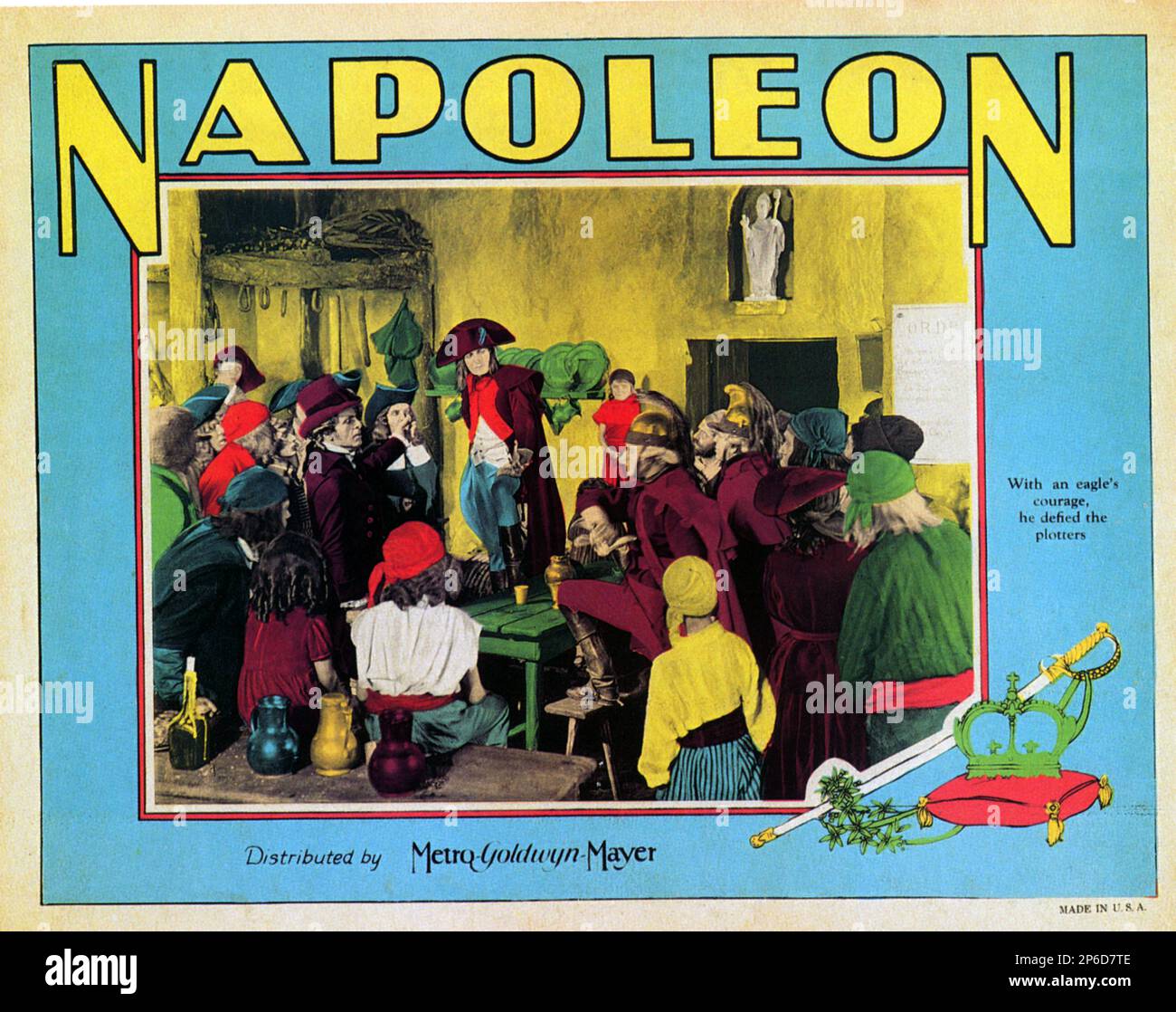 1928 , FRANKREICH : der Stummfilm NAPOLEON von Abel GANCE , US-amerikanisches Releaseposter . - FILM - KINO MUTO - NAPOLEONE BONAPARTE - Buonaparte - ANNI '20 - 20er - Poster pubblicitario - Poster - Werbung - locandina --- Archivio GBB Stockfoto