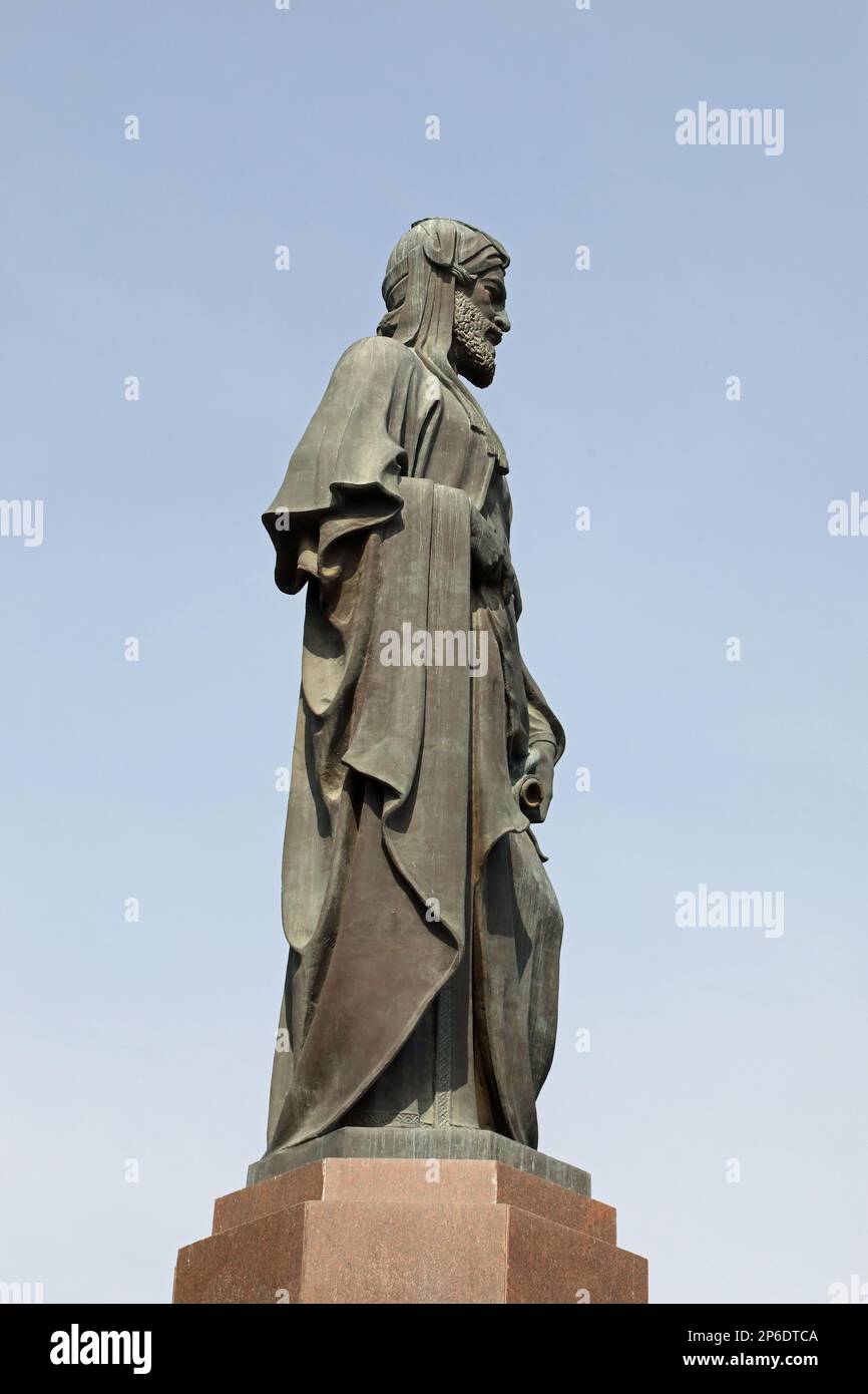 Nizami Ganjavi Monument in Baku Stockfoto