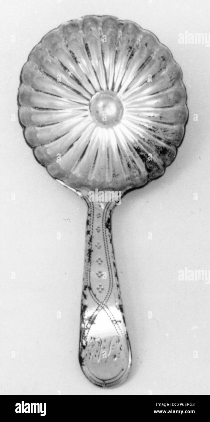 Joseph Taylor, Caddy Spoon, 1796/97, Silber. Stockfoto