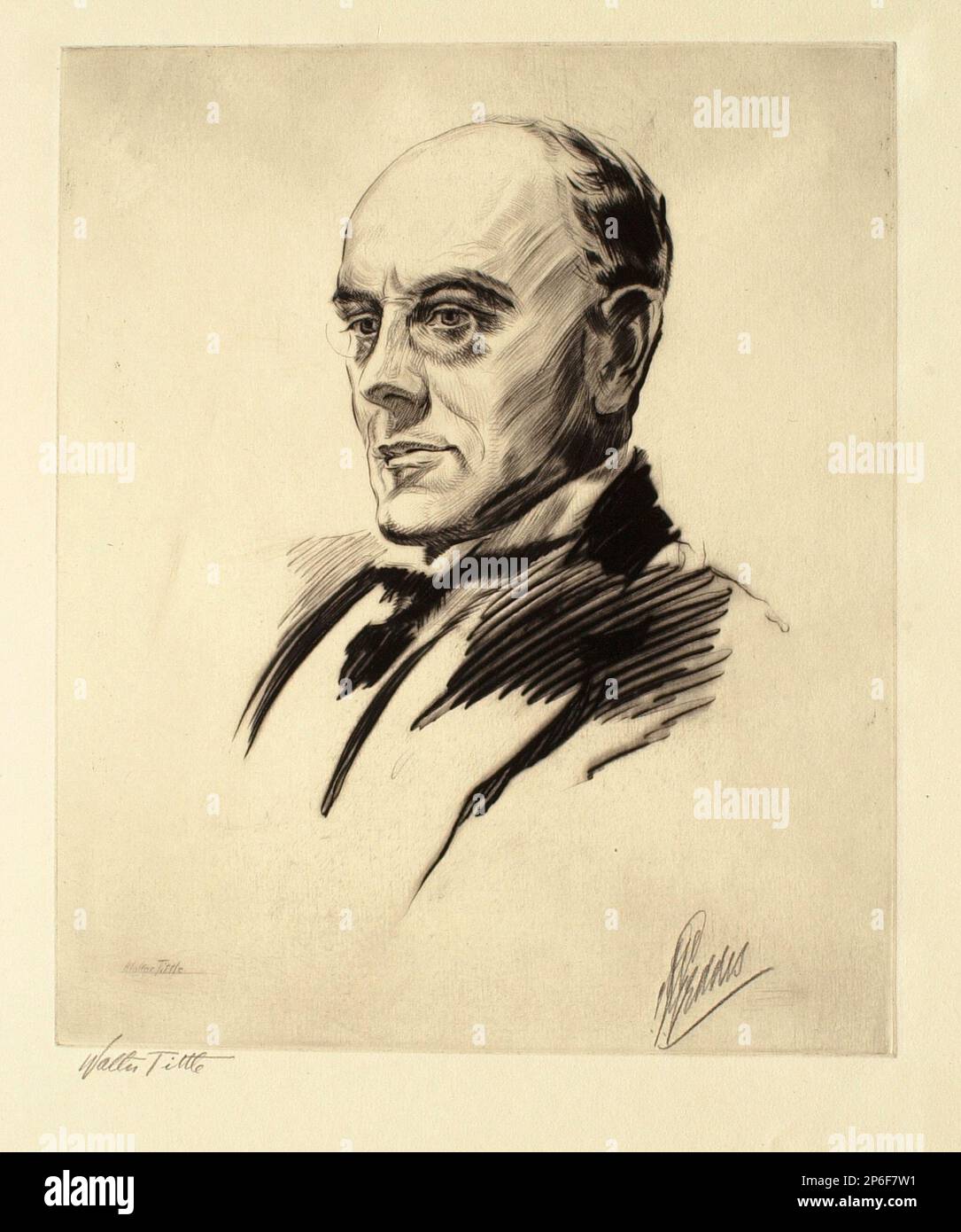 Walter Tittle, Sir Aukland Geddes, 1921-22, Trockenstellen auf gewebtem Papier. Stockfoto