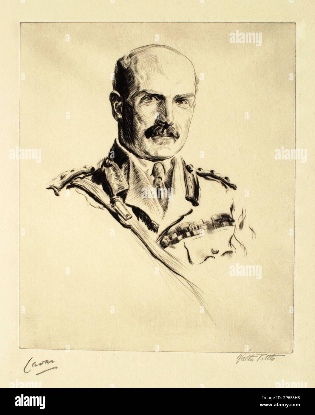 Walter Tittle, General der Graf von Cavan, 1921-22, Trockenstellen auf gewebtem Papier. Stockfoto