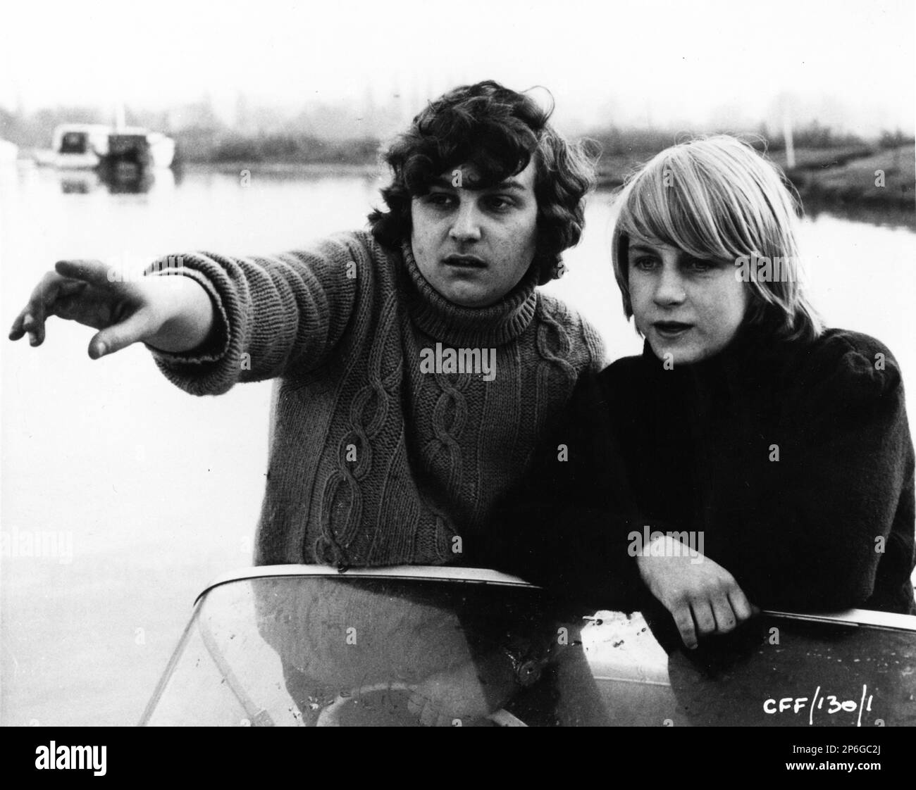 FRANCIS ATTARD und GARY CANN im HOVERBUG 1969 Director JAN DARNLEY-SMITH Autor Michael Barnes Music Eric Rogers George H. Brown Productions / Children's Film Foundation Ltd CFF) Stockfoto