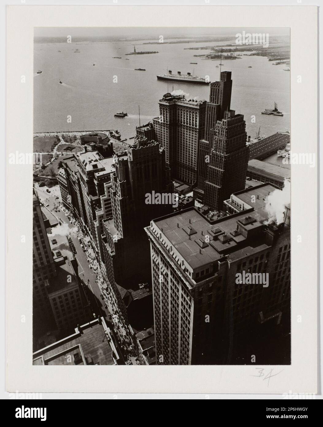 Berenice Abbott, Broadway to the Battery, New York, 1938, gedruckt 1982, Gelatine-Silber-Aufdruck. Stockfoto