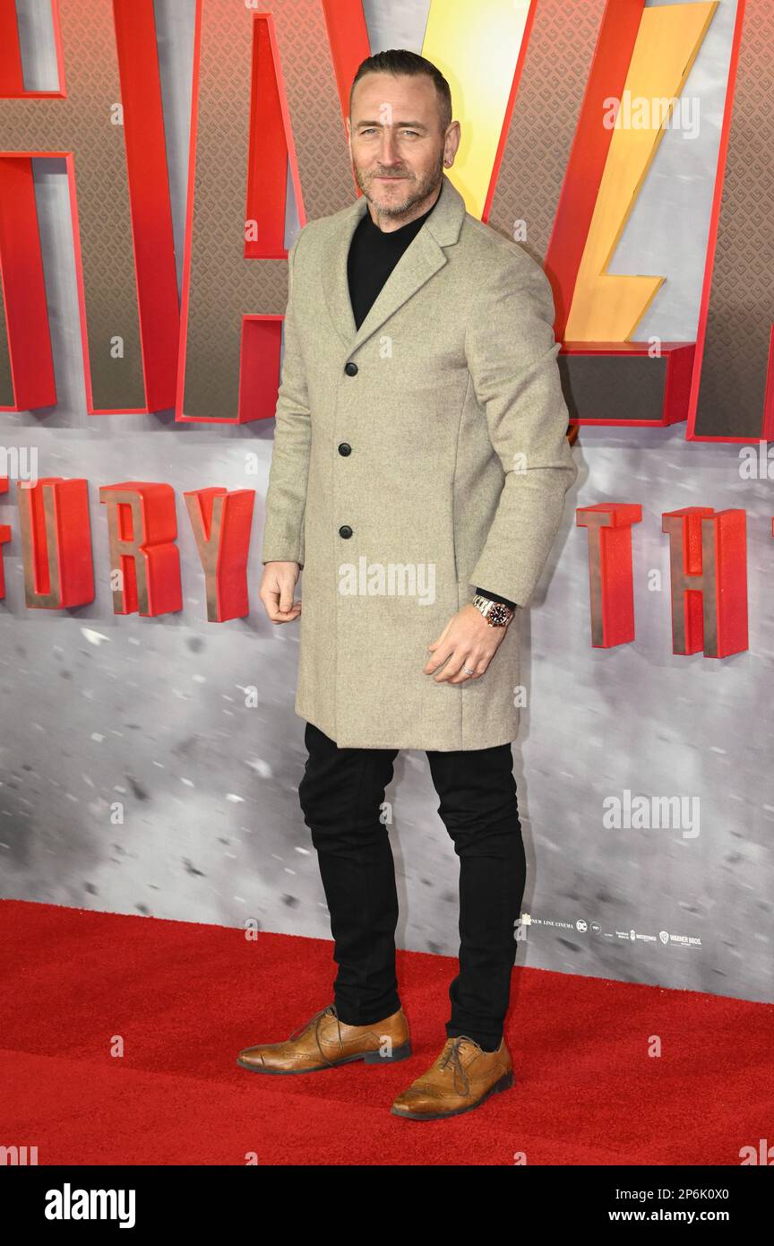 Will Mellor nimmt an der Sondervorstellung von Shazam Teil! Fury of the Gods am Cineworld Leicester Square, London, Großbritannien. Foto: 7. März 2023. Stockfoto