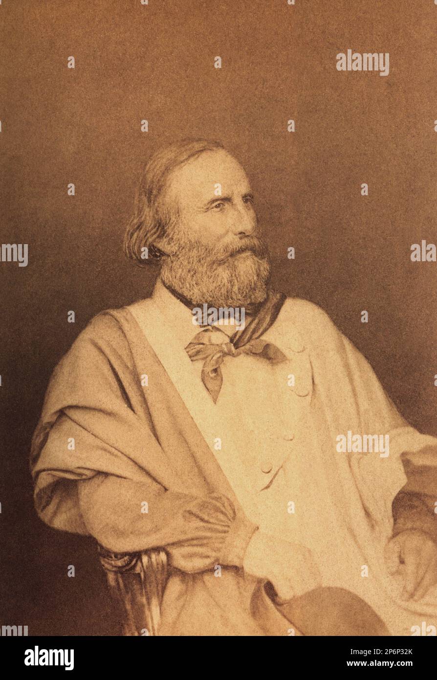 1860 Ca der italienische Politiker GIUSEPPE GARIBALDI ( Nizza 1807