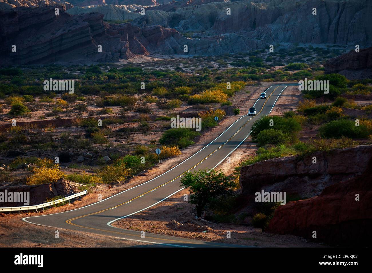 Schroffe Landschaft in Ruta 68, Salta, Argentinien Stockfoto