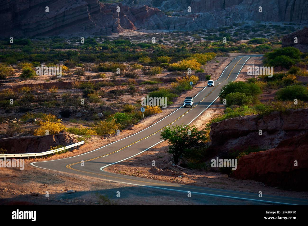 Schroffe Landschaft in Ruta 68, Salta, Argentinien Stockfoto