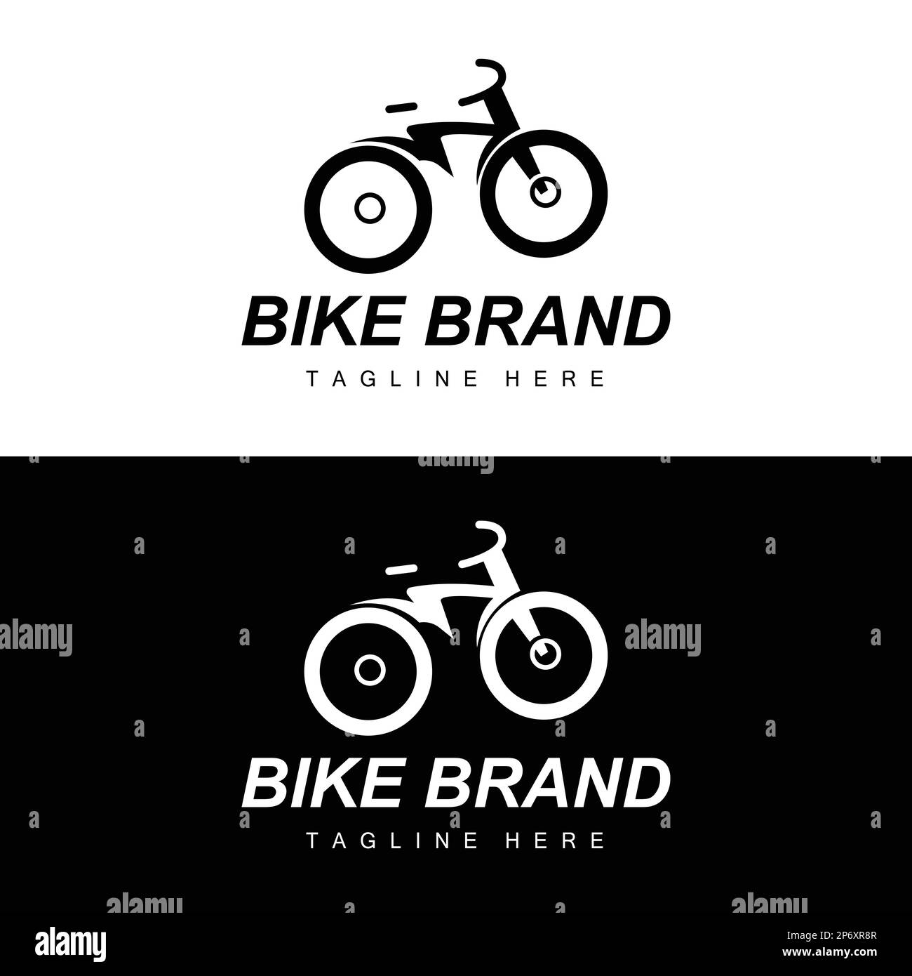 Fahrradlogo, Fahrzeugvektor, Fahrrad-Silhouette-Symbol, Inspiration Für Einfaches Design Stock Vektor