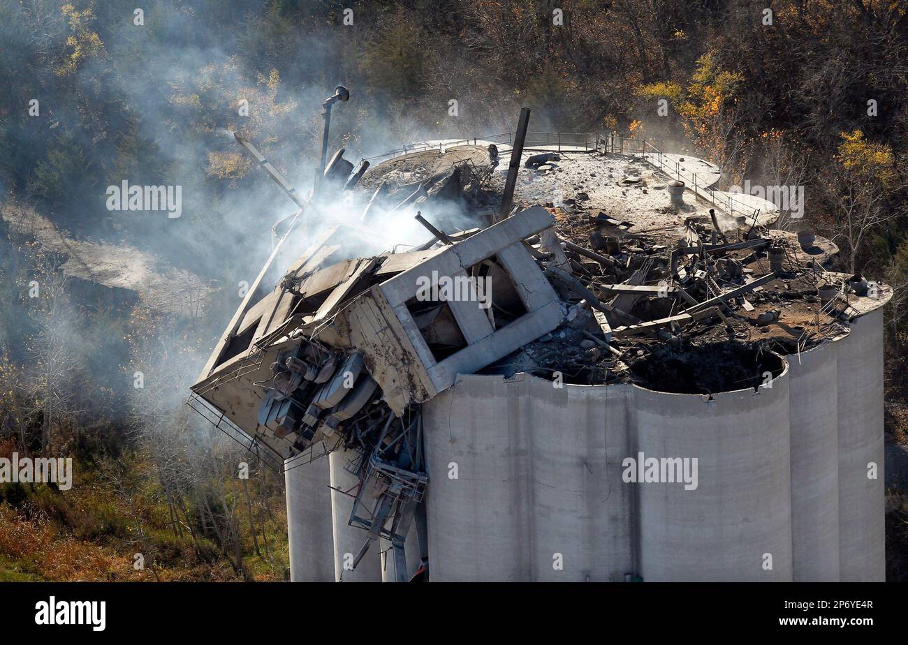 FILE In this Oct. 30, 2011, file photo smoke rises from the damaged