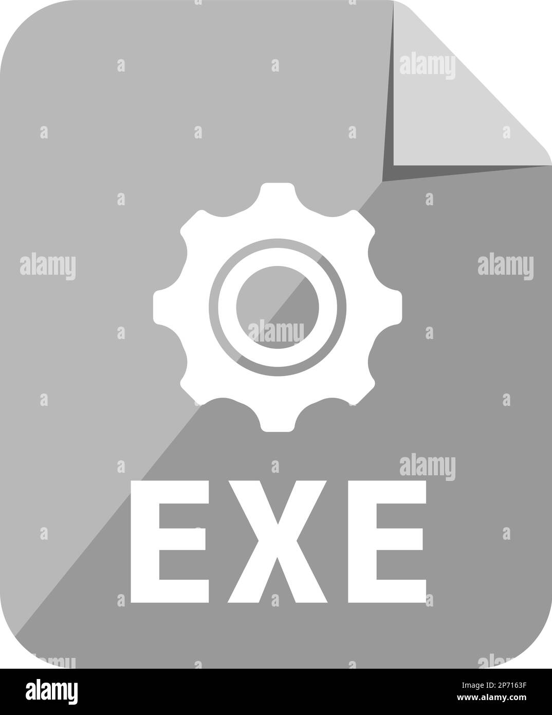 Dateiformate Vektorsymbol Illustration | .exe Stock Vektor