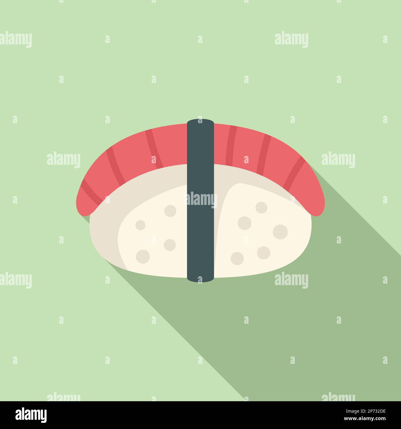 Sushi Roll Symbol Flachvektor. Asiatisches Essen. Ein Abendbrot Stock Vektor