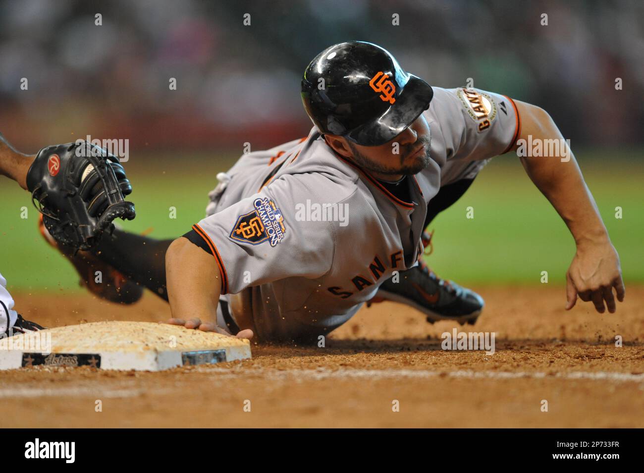 August 21, 2011 .San Francisco Giants left fielder Cody Ross #13 in action. during the MLB game between the San Francisco Giants and the Houston Astros at Minute Maid Park in Houston Texas..Giants win 6-4 in 11 innings..Manny Flores/CSM(Credit Image: © Manny Flores/Cal Sport Media)(Credit Image: © Manny Flores/Cal Sport Media) (Cal Sports Media via AP Images) Stockfoto