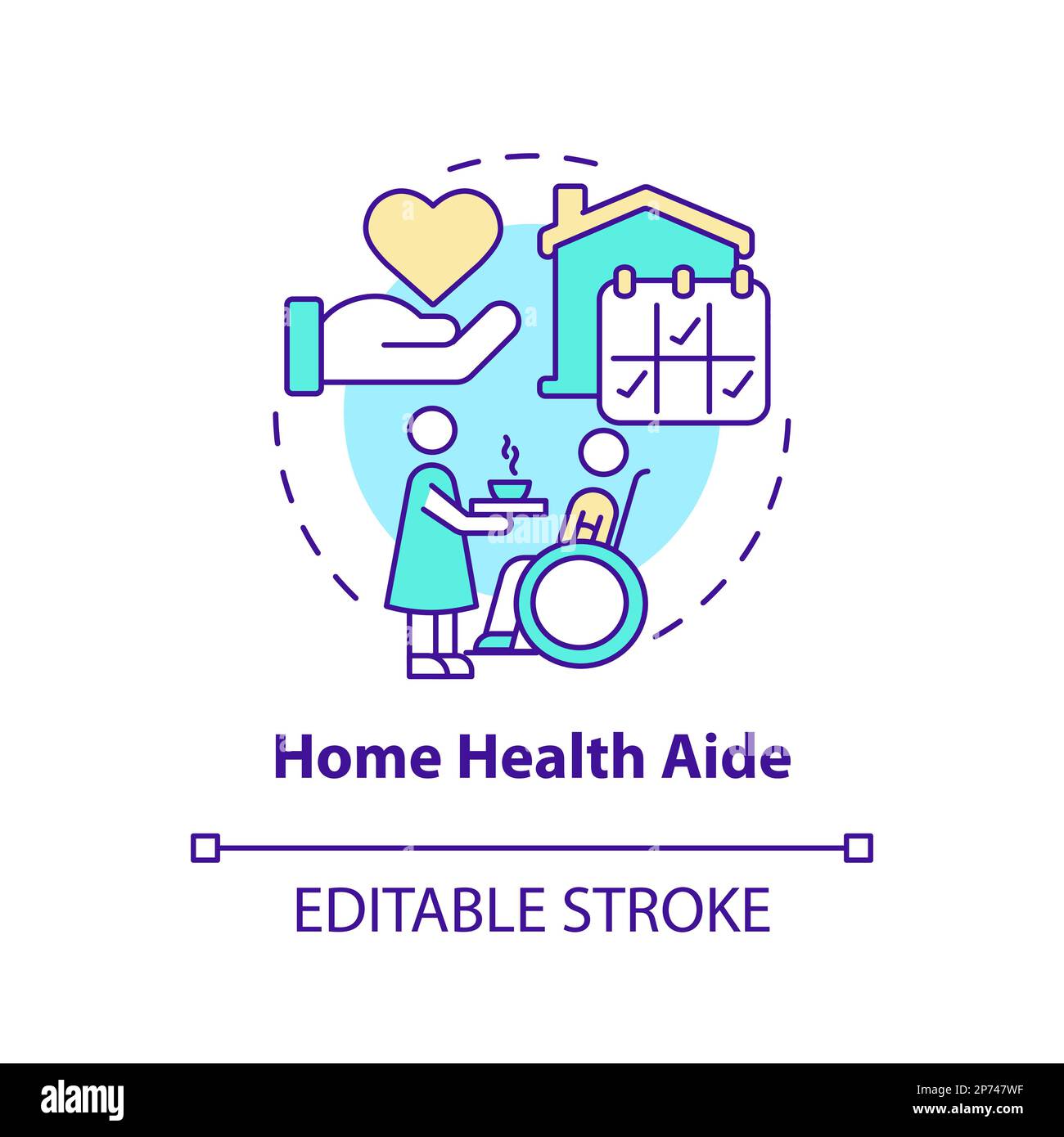 Home Health Aid Konzept Icon Stock Vektor
