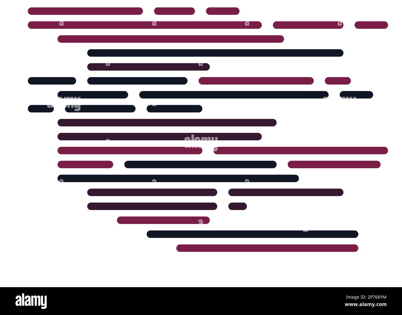 Cartoon-Codierung simulierte Linien Vektor-Illustration Stock Vektor