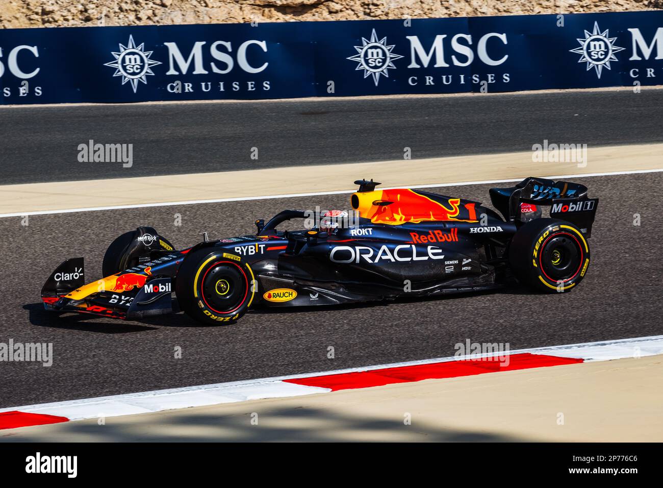 MANAMA, BAHRAIN, Sakhir Circuit, 3. März 2023: #1, Max VERSTAPPEN, NDL, Oracle Red Bull Racing RB19, während des Formel 1 Grand Prix in Bahrain Stockfoto