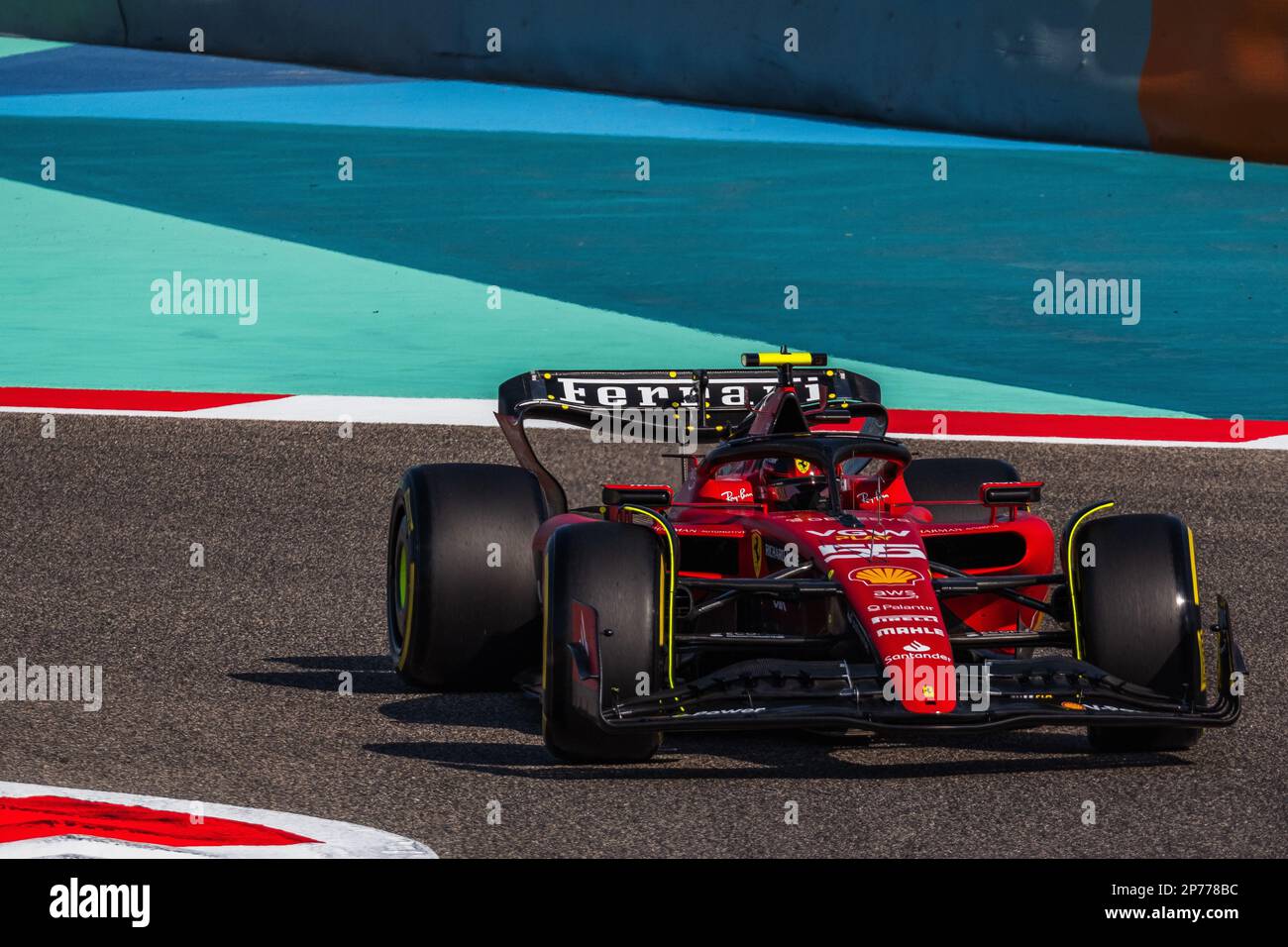 MANAMA, BAHRAIN, Sakhir Circuit, 3. März 2023: Nr. 55, Carlos SAINZ Jr., ESP, Team Scuderia Ferrari, während des Bahrain Formel 1 Grand Prix bei der Ba Stockfoto