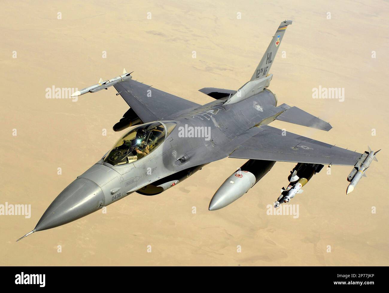 GENERAL DYNAMICS bekämpft Falcon-Multirollenjäger. Eine USAF F-16C im Irak im Jahr 2008. Stockfoto