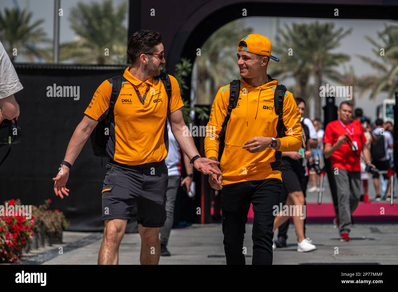 MANAMA, BAHRAIN, Sakhir Circuit, 4. März 2023: Nr. 4, Lando NORRIS, GBR, McLaren F1-Team, während des Formel-1-Grand Prix in Bahrain auf dem Bahrain Int Stockfoto