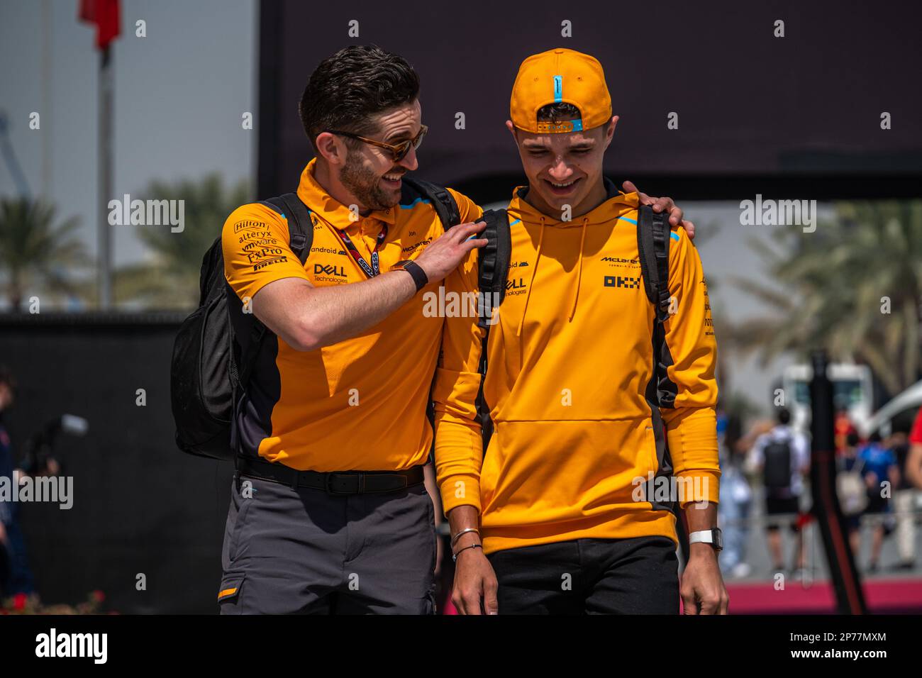 MANAMA, BAHRAIN, Sakhir Circuit, 4. März 2023: Nr. 4, Lando NORRIS, GBR, McLaren F1-Team, während des Formel-1-Grand Prix in Bahrain auf dem Bahrain Int Stockfoto