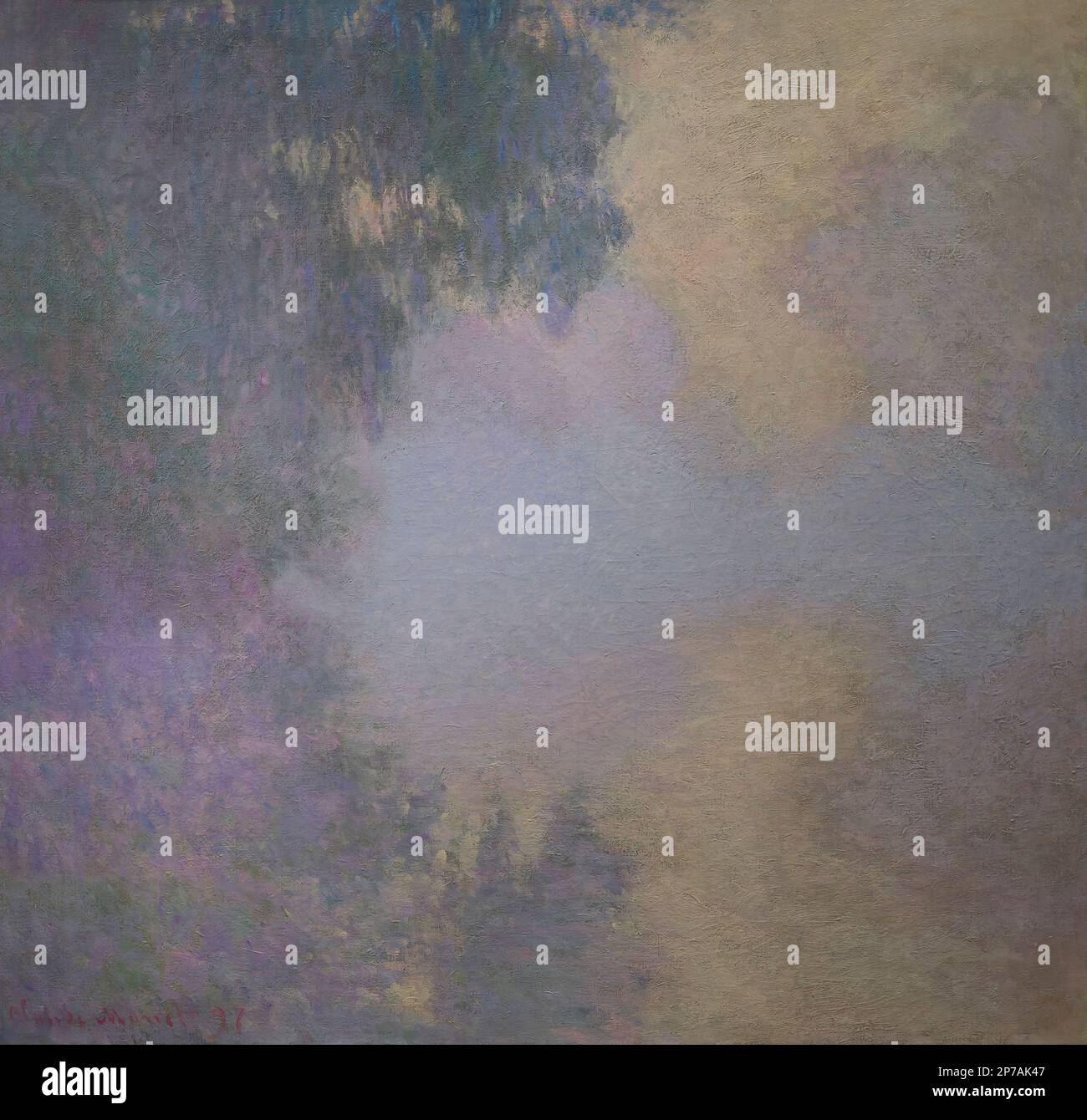 Filiale der Seine in der Nähe von Giverny, Nebel, Morgen auf der Seine, Claude Monet, 1897, Kunst Institut von Chicago, Chicago, Illinois, USA, Nordamerika, Stockfoto